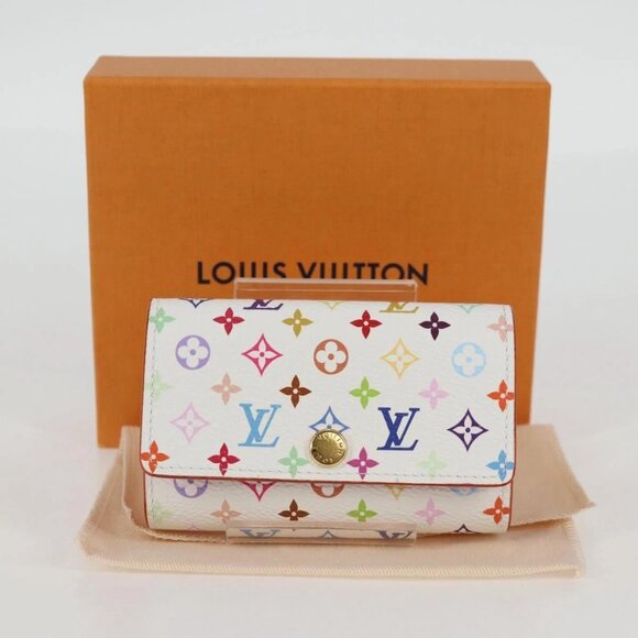 LOUIS VUITTON Multicolor LV x TM Multicles6 Key Case White M14092 Auth 128097SM - Picture 11 of 16